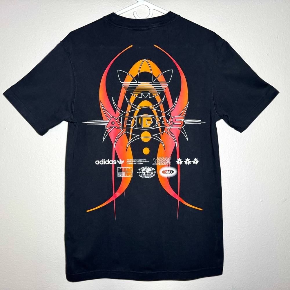 Adidas Originals Rekive GRF Back Print T-Shirt Black Size Medium (no size tag)